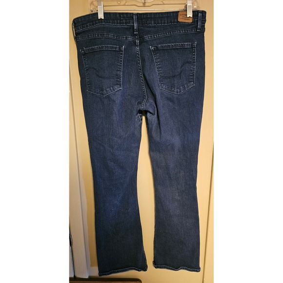 Signature Levi Strauss Mid Rise Bootcut Jeans Dark Wash Denim Size 14 - Picture 2 of 8